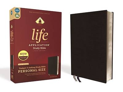 Picture of NIV Life Application Study Bible, Third Edition, Personal Size, Bonded Leather, Black, Red Letter Edition