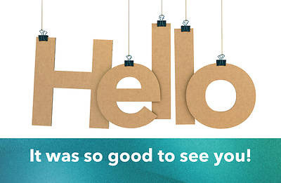 Adults Glad You Were Here Hello! Postcards