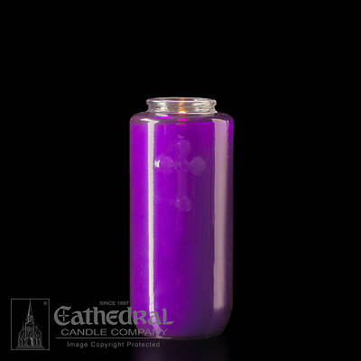 Picture of Cathedral 5-Day Glass Offering Candle - Purple