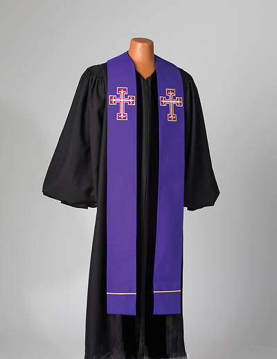 Abbott Hall Contemporary Double Overlay Cross Stole