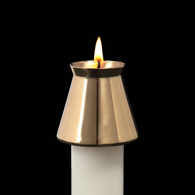 Picture of Brass Cathedral Style Follower for Wax Candles