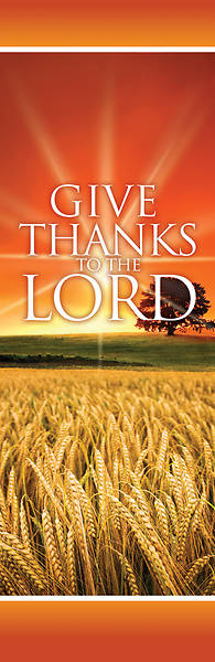 Picture of Give Thanks Lord 2' x 6' Banner