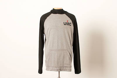 Picture of UMC Light Weight Hoodie Black/Heathered Nickel - Medium