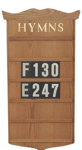 Picture of Woerner 239H Wall Mounted Hymn Board