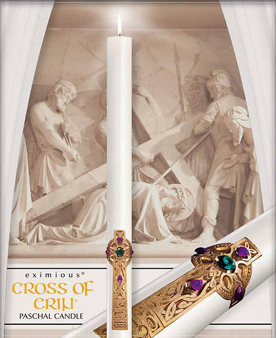 Picture of Cathedral Eximious Cross of Erin Paschal Candle