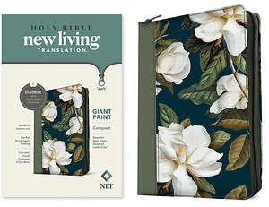 NLT Compact Giant Print Zipper Bible, Filament-Enabled Edition, Zipper (Red Letter, Leatherlike, Magnolia Sage Green)