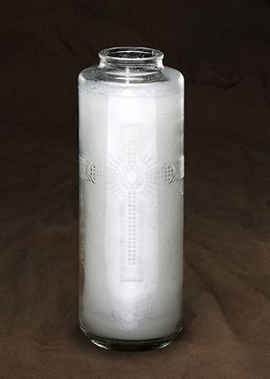 Picture of 6 Day Glass Clear Devotional Light 8 X 3