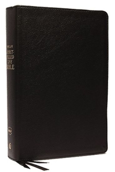 Picture of NKJV, Spirit-Filled Life Bible, Third Edition, Genuine Leather, Black Indexed, Red Letter Edition, Comfort Print