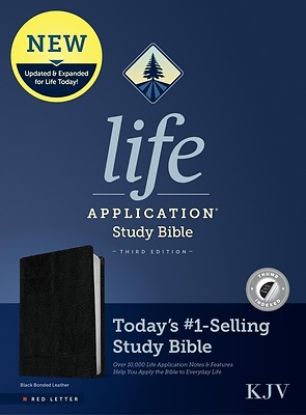 Picture of KJV Life Application Study Bible, Third Edition (Red Letter, Bonded Leather, Black, Indexed)