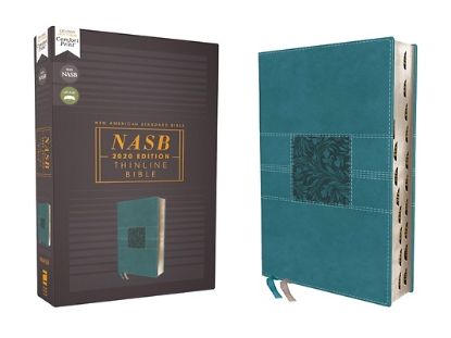 Picture of Nasb, Thinline Bible, Leathersoft, Teal, Red Letter Edition, 2020 Text, Thumb Indexed, Comfort Print