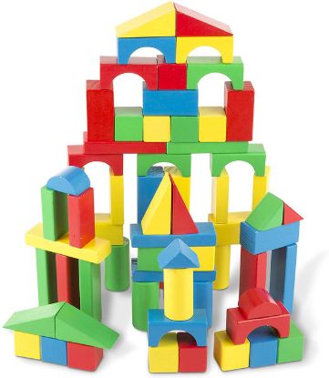 Picture of Melissa & Doug Wooden Building Blocks Set - 100 Blocks