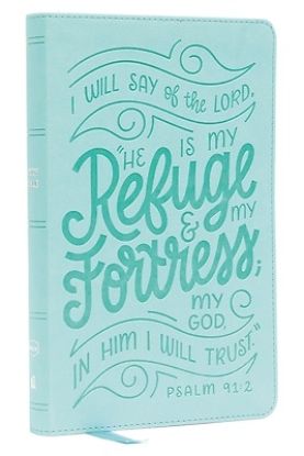 Picture of Nkjv, Thinline Youth Edition Bible, Verse Art Cover Collection, Leathersoft, Teal, Red Letter, Comfort Print