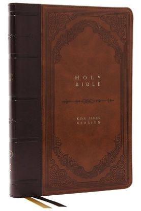 Picture of KJV Bible, Giant Print Thinline Bible, Vintage Series, Leathersoft, Brown, Red Letter, Comfort Print