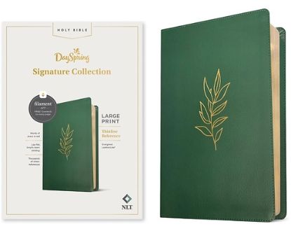 Picture of NLT Large Print Thinline Reference Bible, Filament Enabled Edition (Red Letter, Leatherlike, Evergreen)