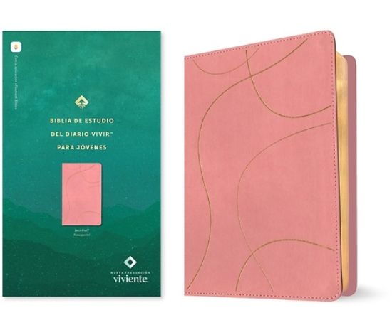 Picture of Biblia de Estudio del Diario Vivir Para Jóvenes Ntv (Sentipiel, Rosa Pastel, Letra Roja, Habilitada Para Filament)
