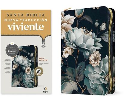 Picture of Biblia Ultrafina Ntv de Zíper Con Filament Sentipiel Floral Índice Letra Roja