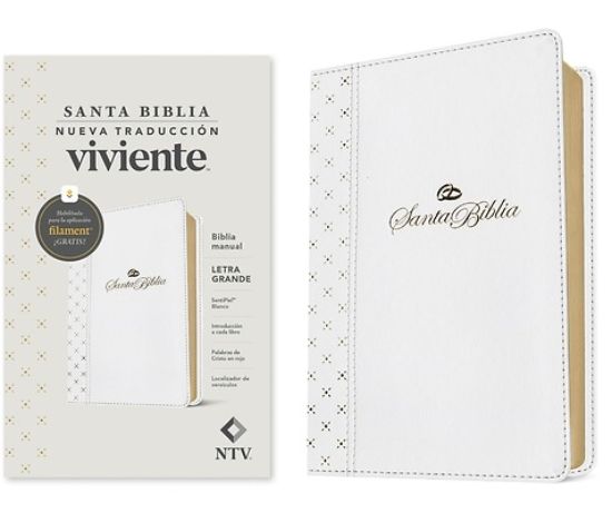 Picture of Biblia Manual Ntv, Letra Grande Con Filament (Sentipiel, Blanco, Letra Roja)