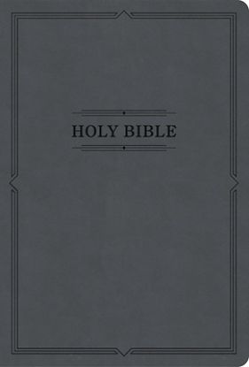 Picture of KJV Large Print Thinline Bible, Value Edition, Charcoal Leathertouch