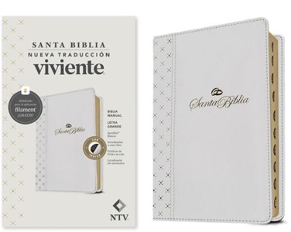 Picture of Biblia Manual Ntv, Letra Grande Con Filament (Sentipiel, Blanco, Índice, Letra Roja)
