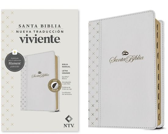 Picture of Biblia Manual Ntv, Letra Grande Con Filament (Sentipiel, Blanco, Índice, Letra Roja)