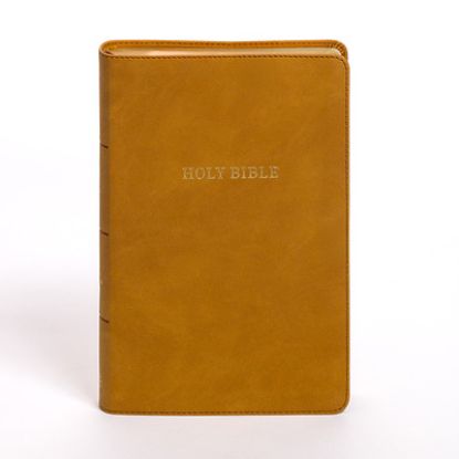 Picture of KJV Personal Size Giant Print Bible, Camel Suedesoft Leathertouch, Indexed