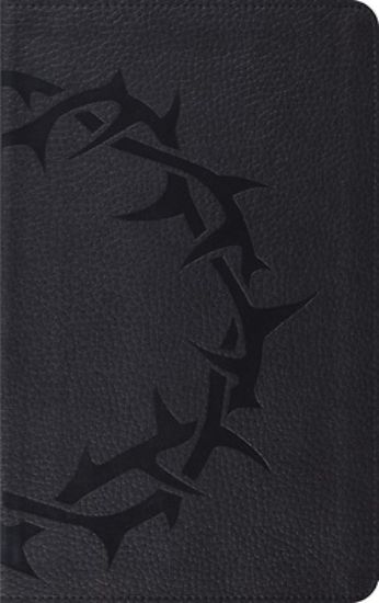 Picture of ESV Thinline Bible, Red Letter (Trutone, Charcoal, Crown Design)