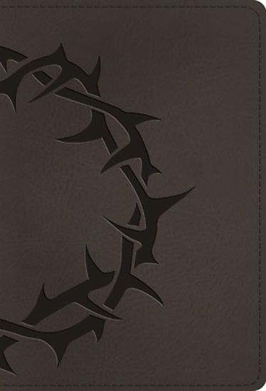 Picture of ESV Large Print Compact Bible, Red Letter (Trutone, Charcoal, Crown Design)