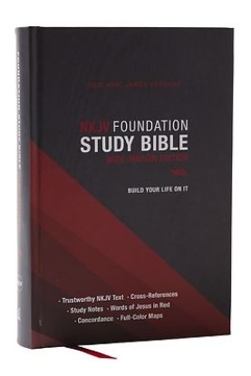 Picture of NKJV Foundation Study Bible, Wide Margin, Black Hardcover, Red Letter