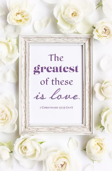 Picture of The Greatest of These is Love Wedding Bulletin Regular