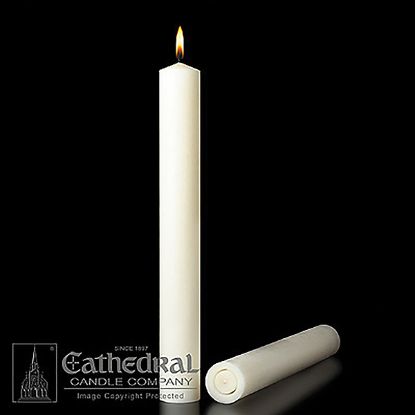 Picture of 51% Beeswax Altar Candles Cathedral 12 x 2 1/16 Pack of 12 All Purpose End