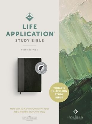 Picture of NLT Life Application Study Bible, Third Edition (Red Letter, Leatherlike, Black/Onyx, Indexed)