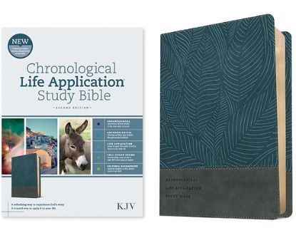 Picture of KJV Chronological Life Application Study Bible, Second Edition (Leatherlike, Palm Forest Blue)
