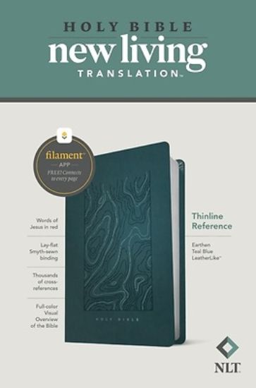 Picture of NLT Thinline Reference Bible, Filament Enabled Edition (Red Letter, Leatherlike, Teal Blue)