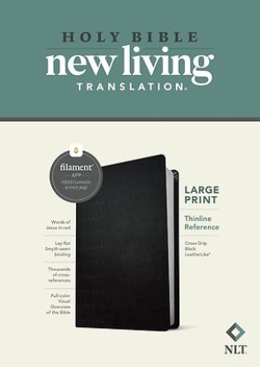 Picture of NLT Large Print Thinline Reference Bible, Filament Enabled Edition (Red Letter, Leatherlike, Black)