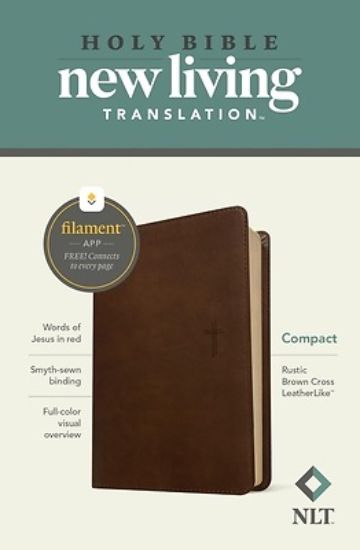 Picture of NLT Compact Bible, Filament Enabled Edition (Red Letter, Leatherlike, Rustic Brown)