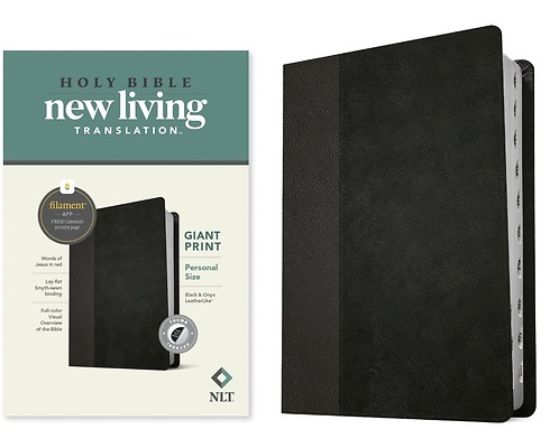 Picture of NLT Personal Size Giant Print Bible, Filament Enabled Edition (Red Letter, Leatherlike, Black/Onyx, Indexed)