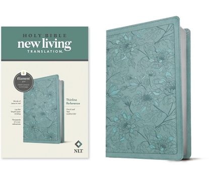 Picture of NLT Thinline Reference Bible, Filament Enabled Edition (Red Letter, Leatherlike, Floral Leaf Teal)