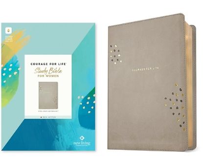 Picture of NLT Courage for Life Study Bible for Women, Filament Enabled (Leatherlike, Steel Gray, Red Letter)