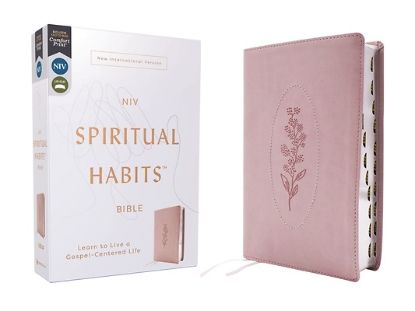 Picture of Niv, Spiritual Habits Bible, Leathersoft, Pink, Red Letter, Thumb Indexed, Comfort Print