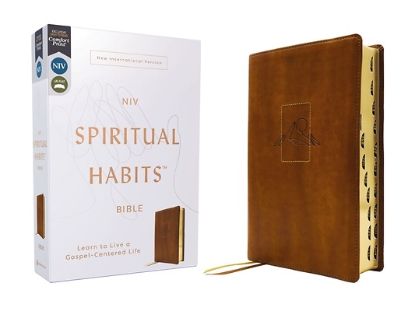 Picture of Niv, Spiritual Habits Bible, Leathersoft, Tan, Red Letter, Thumb Indexed, Comfort Print
