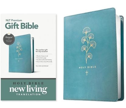 Picture of Premium Gift Bible Nlt, Filament Enabled (Leatherlike, Teal Cross, Red Letter)