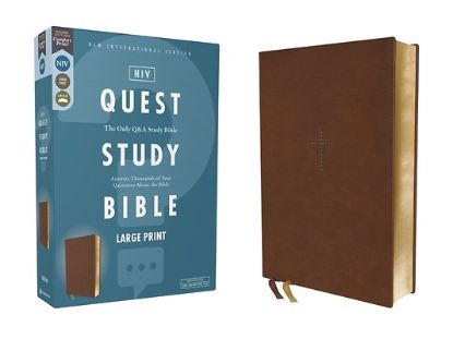 Picture of Niv, Quest Study Bible, Large Print, Leathersoft, Brown, Comfort Print