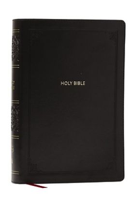 Picture of NKJV Giant Print End-Of-Verse Reference Bible, Black Leathersoft, Red Letter, Comfort Print (Thumb Indexed)