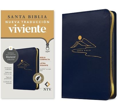 Picture of Biblia Compacta Ntv, Letra Gigante de Zíper Con Filament (Sentipiel, Azul, Índice, Letra Roja)
