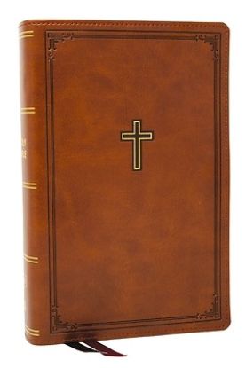 Picture of KJV Personal Size Large Print End-Of-Verse Reference Bible, Brown Leathersoft, Red Letter, Comfort Print