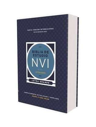 Picture of Nvi, Biblia de Estudio Actualizada, Texto Revisado 2022, Letra Grande, Tapa Dura, Interior a Color, Palabras de Jesús En Rojo
