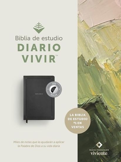 Picture of Biblia de Estudio del Diario Vivir Ntv (Sentipiel, Negro, Índice, Letra Roja)