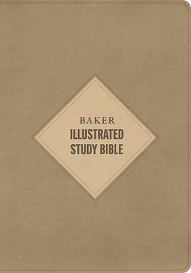 Picture of CSB Baker Illustrated Study Bible, Khaki Leathertouch