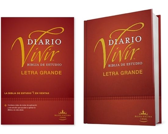 Picture of Biblia de Estudio del Diario Vivir Rvr60, Letra Grande (Letra Roja, Tapa Dura)