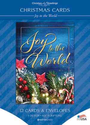 Picture of Christmas Joy to the World Solid Box Card
